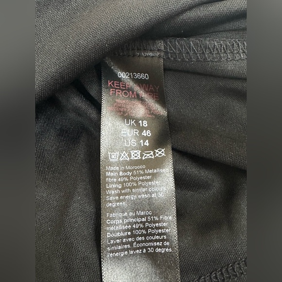 EVANS Womens Black Lined Elastic Cuffs
Long Sleeve Round Neck Tunic Top Plus 14 - Picture 7 of 8